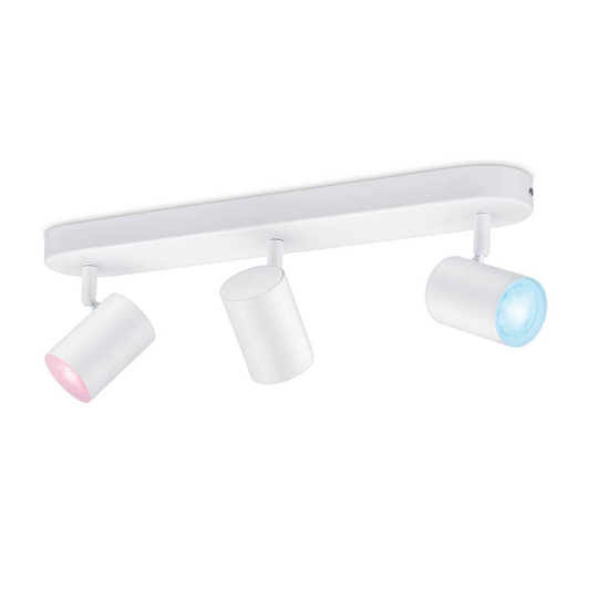 WiZ Imageo LED-spotlight 3 lampor RGB, vit