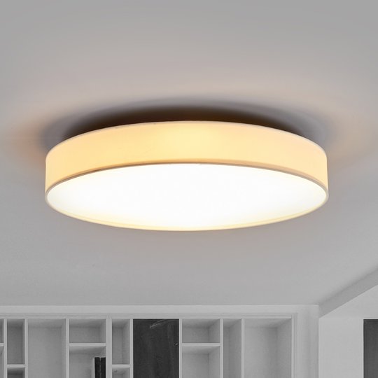LED-taklampa Saira i textil, 50 cm, vit