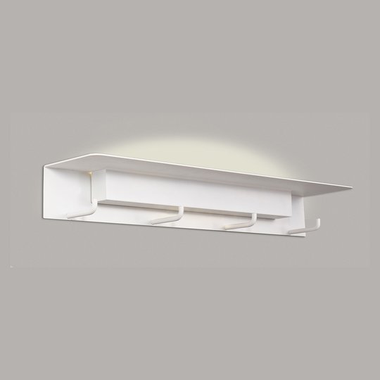 LED-vägglampa Fuerteventura, garderob, vit
