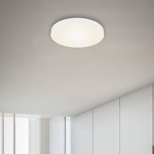 LED-taklampa Flame, Ø 28,7 cm, vit