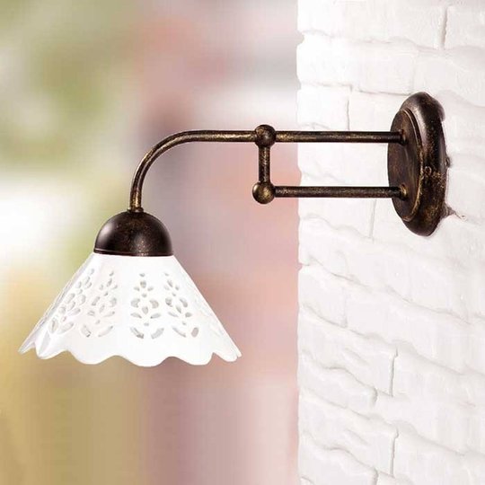 Liten vägglampa I PORTICI 18 cm