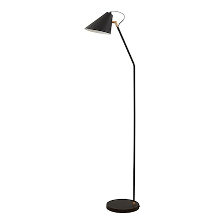 Golvlampa Club Ø 20x130cm Svart/Vit