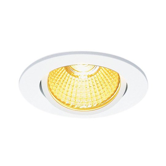 SLV New Tria 68 LED-inbyggnadslampa, rund, vit