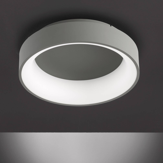 LED-taklampa Shay, grå, Ø 45 cm