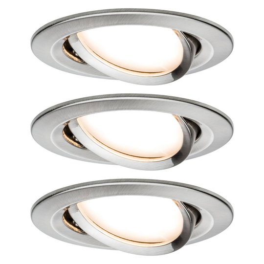 Paulmann Nova LED-inbyggnadsspot 3-pack lutbar