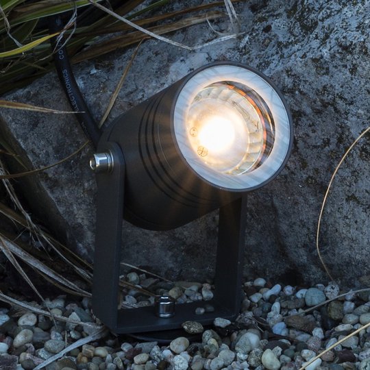 Markspettspotlight Salina svängbar svart IP65