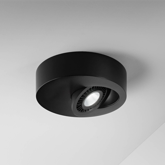 Egger Geo LED-taklampa med LED-spotlight, svart