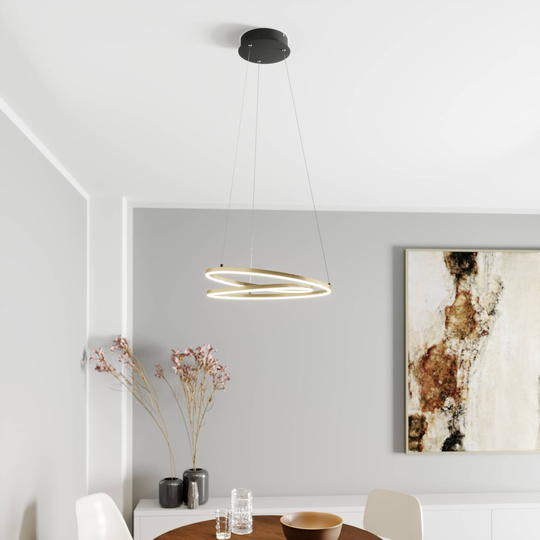 Lindby Davian LED-hänglampa, dimbar, mässing