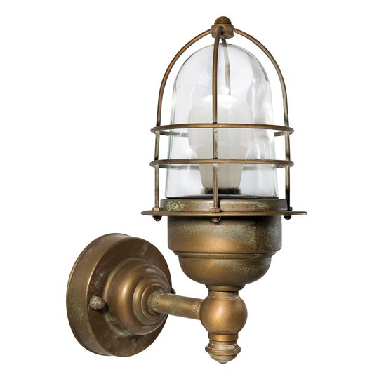 Liten saltvattenbeständig utomhusvägglampa Matteo
