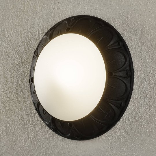 Vägglampa Rita E27, svart opal