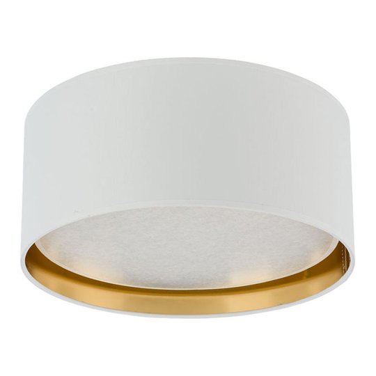 Taklampa Bilbao, Ø 45 cm, vit/guld