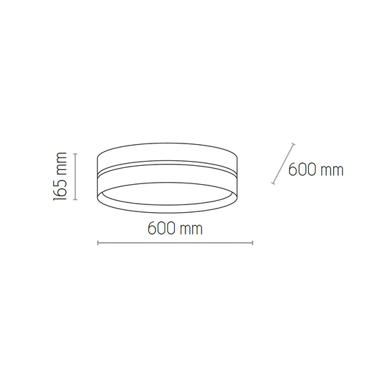 Taklampa Linobianco, Ø 60 cm