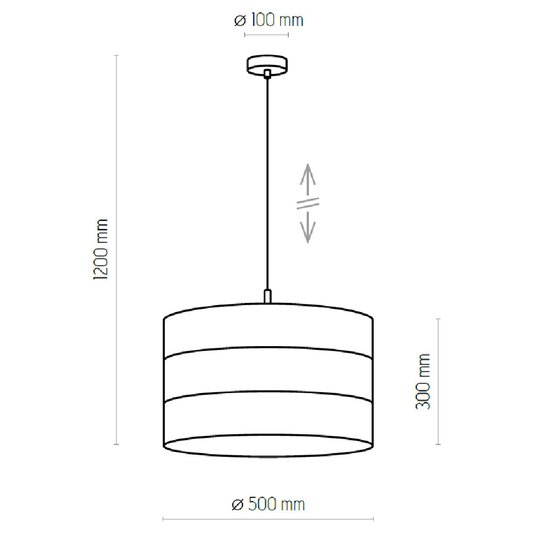Hänglampa Tago, 1 lampa, vit/guld