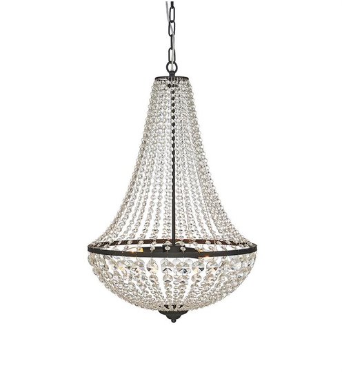 Gränsö kristallkrona 50cm (Svart)