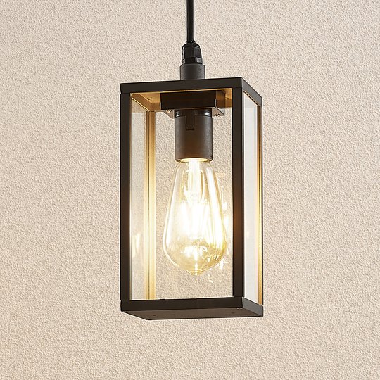 Lindby Filimon utomhus hänglampa, mörkgrå, E27