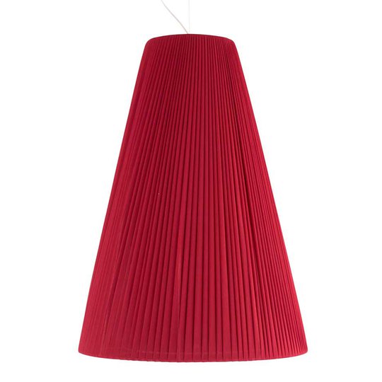 Lysande röd textil-pendellampa Sheraton