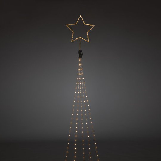 julgransslinga m. stjärna 280cm LED (Koppar)