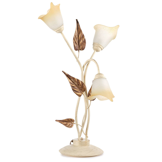 Bordslampa Vanda 3 lampor elfenben