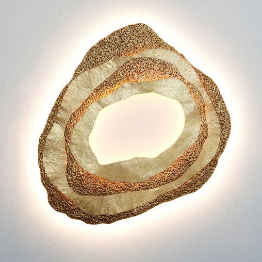 LED-vägglampa Coral, organiskt formad