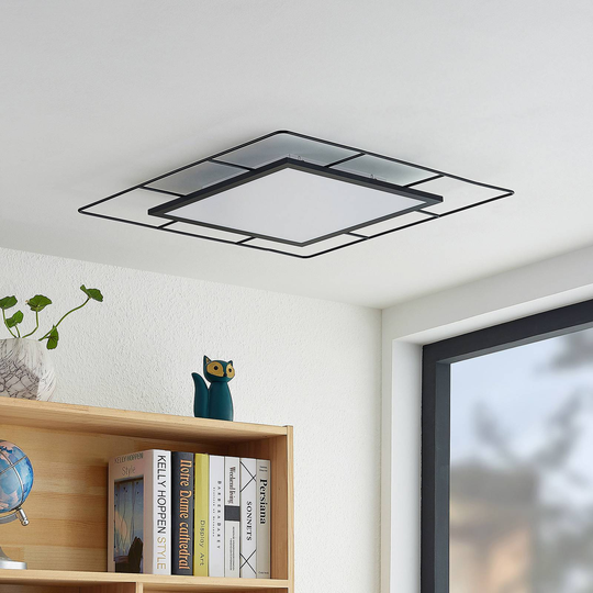Lindby Khai LED-taklampa, Stepdim, 60x60 cm