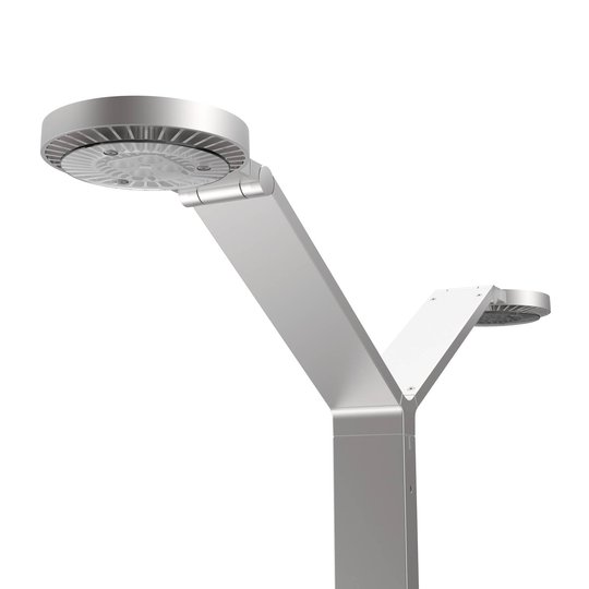 Luctra Floor Twin Radial LED-golvlampa aluminium