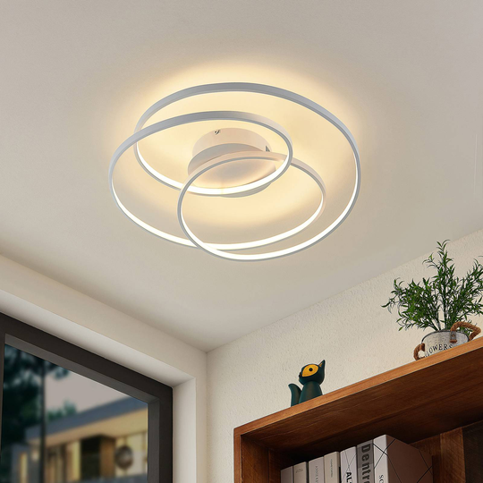 Lindby Kateryna LED-taklampa vit Ø 60 cm
