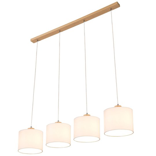 Hänglampa Corralee, vit, 4 lampor