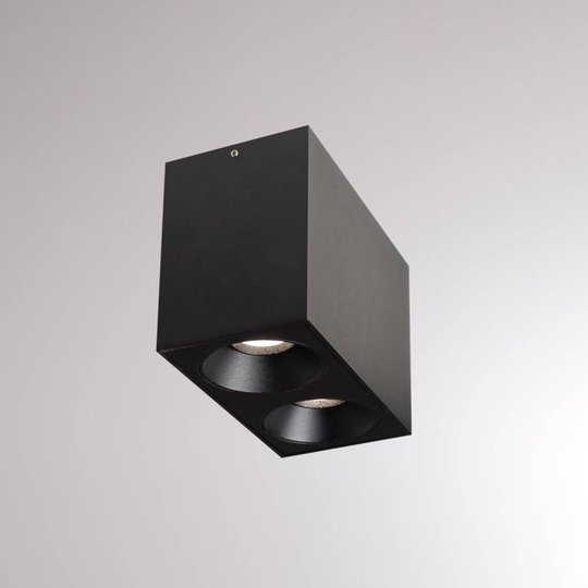 LOUM Atus Square LED-taklampa 2 lampor svart