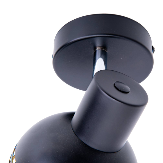 Vägglampa Casco, 1 lampa, svart