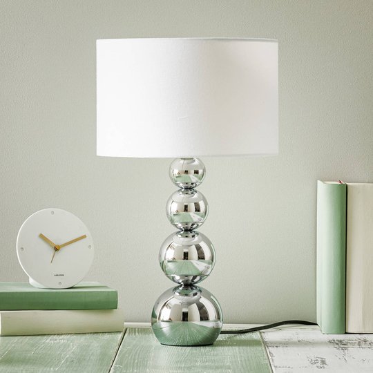 Bordslampa Mandy, touchfunktion, vit