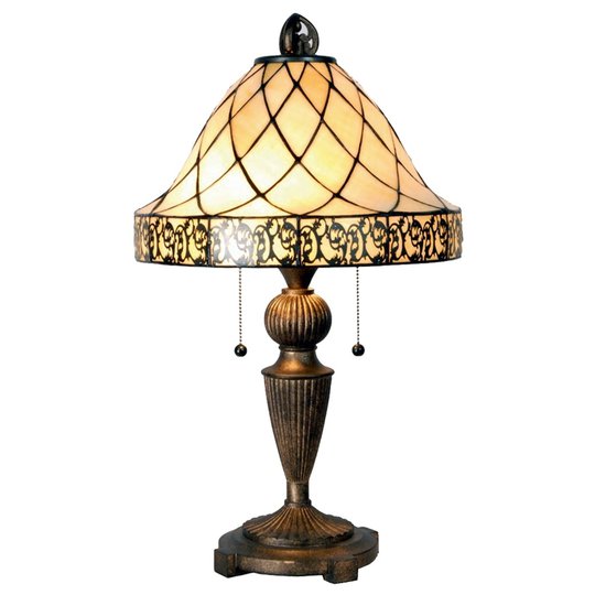 Bordslampa Diamond i tiffanystil, 62 cm
