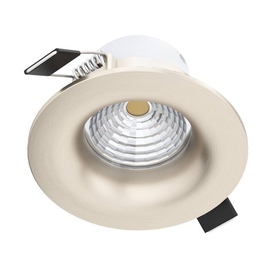 Inbyggnadsspot Saliceto rund styv 2 700K nickel