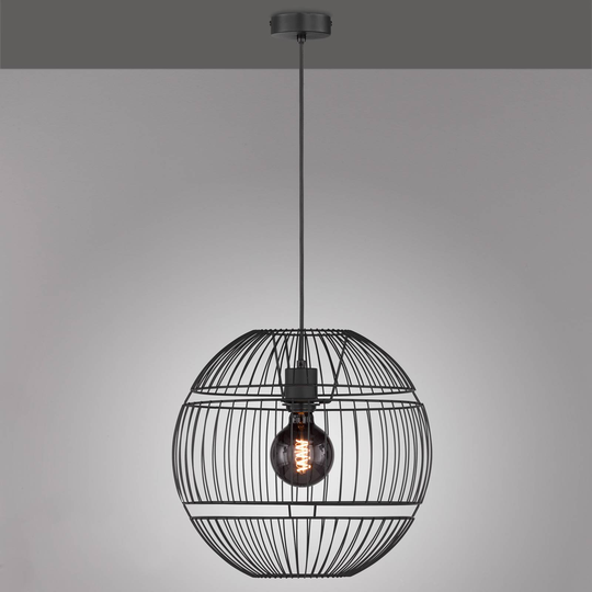 Hänglampa Drops med metallskärm, 1 lampa