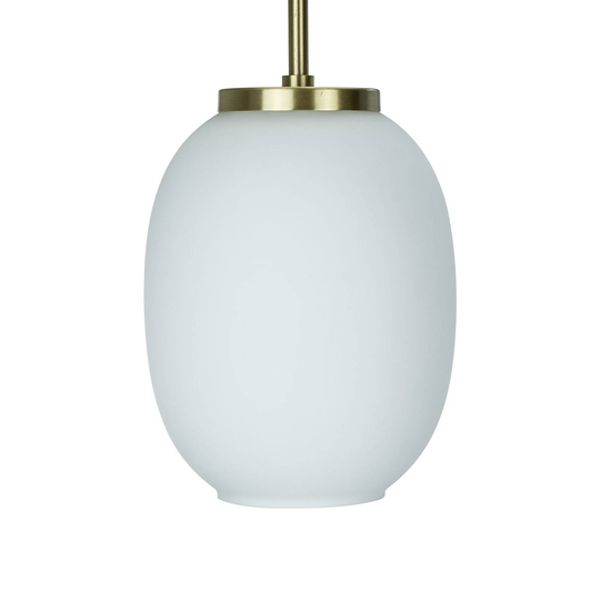 Dyberg Larsen DL39 pendel Ø14,5 cm opalvit/mässing