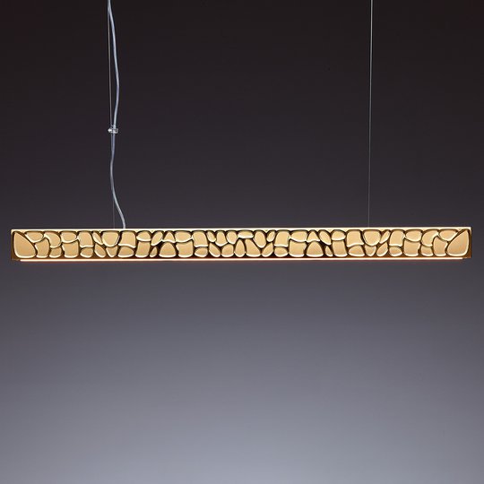 TECNOLUMEN Theia LED-pendellampa dimbar, guld
