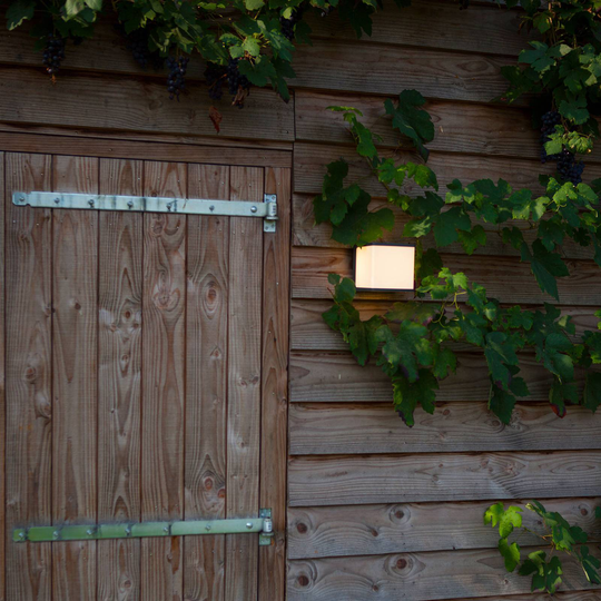 LED-utomhusvägglampa Doblo, höjd 15 cm