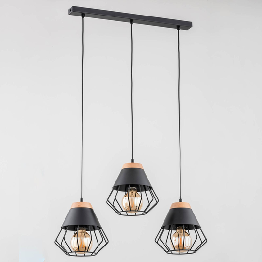Envolight Fawn hänglampa, 3 lampor, svart