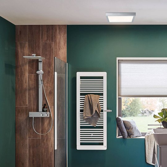 Paulmann Lunar LED-panel, kantig, krom, 40 x 40 cm