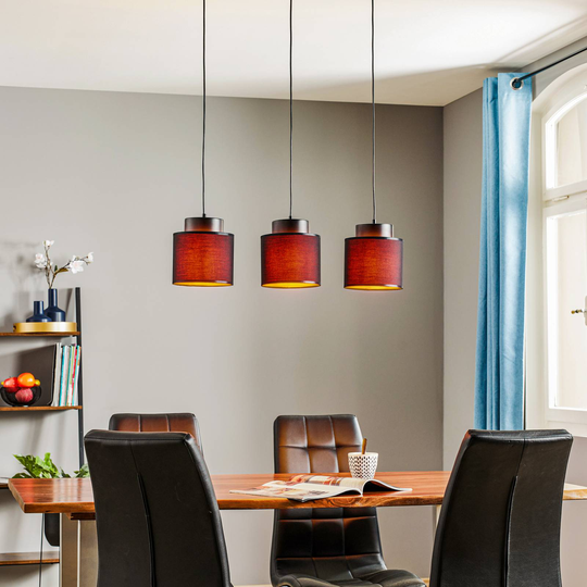 Hänglampa Soho cylindrisk svart/guld