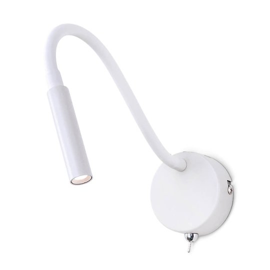 Flexibel LED-vägglampa Colin i vitt