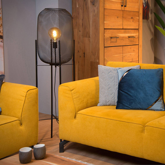 Golvlampa Mesh med fyra ben, svart