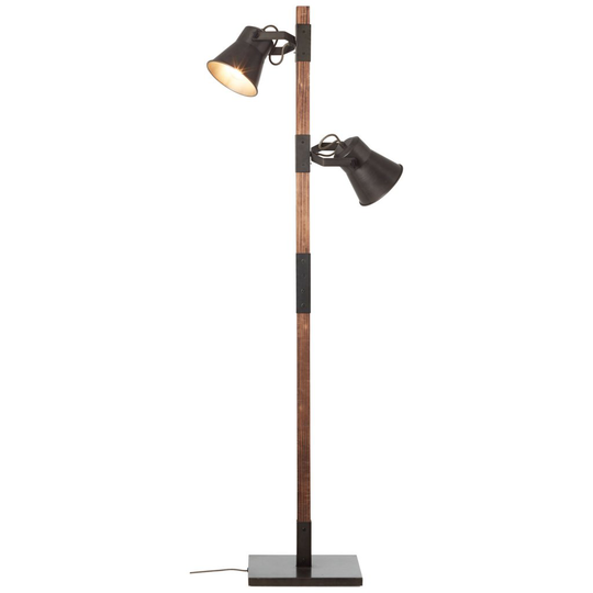 Plow golvlampa 2-spot (Svart)