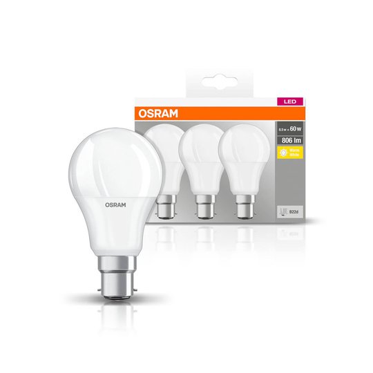 OSRAM LED-lampa Classic B22d 8,5 W 2 700 K 806 lm