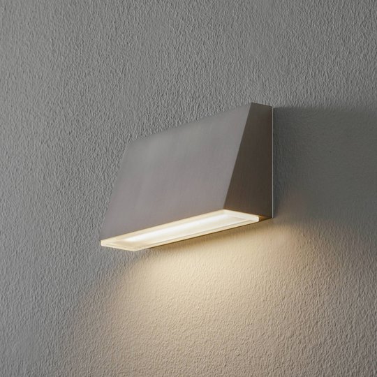 BEGA 50071 vägglampa trapets 3 000 K 18 cm stål