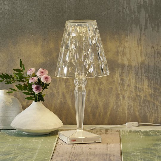 Kartell Big Battery - bordslampa IP20, transparent