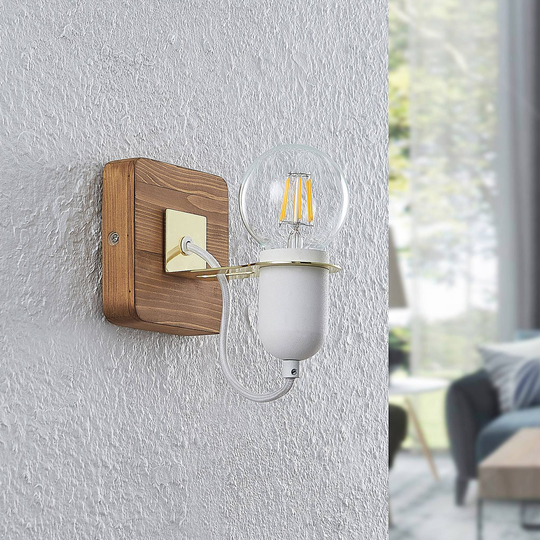 Lucande Becky väggspot, 1 lampa, vit