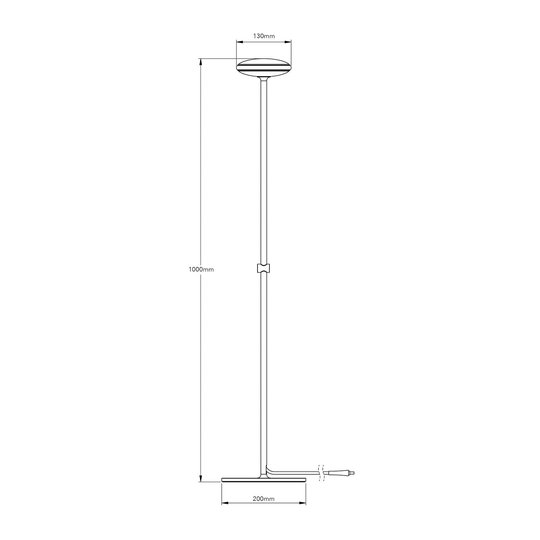 Shade ØS1 golvlampa ringar mässing fot vit