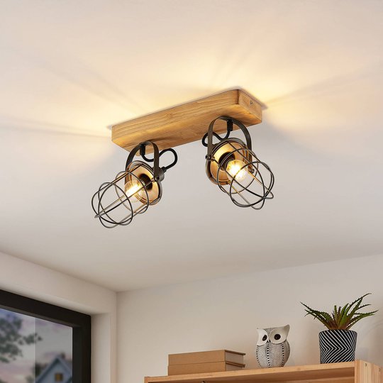 Lindby Serima vägglampa med 2 burskärmar