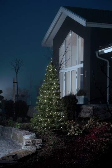 Slinga 100 vita LED split (Svart)