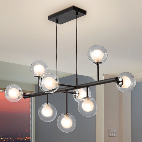 LED-hänglampa Altais, 9 lampor, inte dimbar